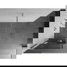 Mexen Kioto+ dušo sienelė su lentyna ir bėgeliu 80 x 200 cm, Skaidrus/Juodas raštas 8 mm, Chromo - 800-080-121-01-77