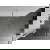 Mexen Kioto dušo sienelė 70 x 200 cm, Skaidrus/Juodas raštas 8 mm, Auksinė - 800-070-101-50-77