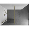 Mexen Kioto dušo sienelė Walk-in 80 x 200 cm, juodas tinklelis 8 mm, auksinis - 800-080-101-50-77