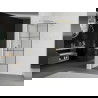 Mexen Kioto dušo sienelė Walk-in 90 x 200 cm, juodas tinklelis 8 mm, auksinė - 800-090-101-50-77