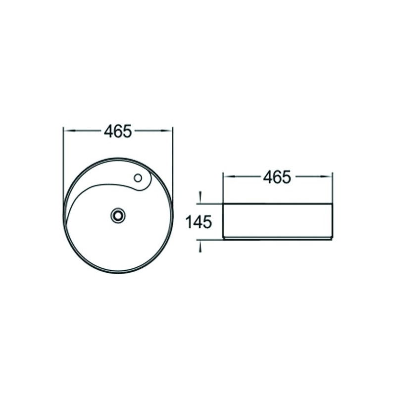 Mexen Lila stalviršio praustuvas 46 x 46 cm, baltas - 21824600
