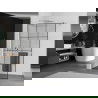 Mexen Kioto+ dušo siena su lentyna Walk-in 100 x 200 cm, juodas tinklelis, chromas - 800-100-121-01-77