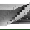 Mexen Kioto+ dušo sienelė su lentyna ir bėgeliu 100 x 200 cm, Skaidrus/Juodas raštas 8 mm, Chromo - 800-100-121-01-77