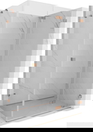 Mexen Lunar-F sulankstoma dušo kabina dešinė 95 x 90 cm, permatomas, šlifuota varis - 836-095-090-65-00-P