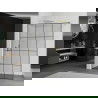 Mexen Kioto dušo sienelė Walk-in 140 x 200 cm, juodas tinklelis 8 mm, auksinė - 800-140-101-50-77