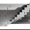 Mexen Kioto dušo sienelė 70 x 200 cm, Skaidrus/Juodas raštas 8 mm, Rožinio aukso - 800-070-101-60-77
