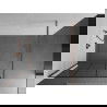 Mexen Kioto dušo sienelė 100 x 200 cm, Skaidrus/Juodas raštas 8 mm, Rožinio aukso - 800-100-101-60-77