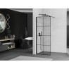 Mexen Kioto dušo siena Walk-in 80 x 200 cm, juoda gardelė 8 mm, juoda - 800-080-101-70-77