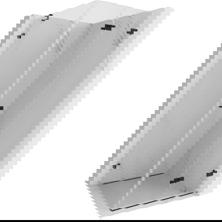 Mexen Lunar-F stumdoma dešinė dušo kabina 90 x 90 cm, permatoma, juoda - 836-090-090-70-00-P