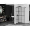 Mexen Kioto dušo sienelė Walk-in 100 x 200 cm, juodas tinklelis 8 mm, juoda - 800-100-101-70-77