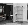 Mexen Kioto dušo siena Walk-in 120 x 200 cm, juoda tinklelio 8 mm, juoda - 800-120-101-70-77