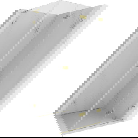 Mexen Lunar-F L sulankstoma dušo kabina dešinė 70 x 70 cm, permatoma, auksinė - 836L-070-070-50-00-P