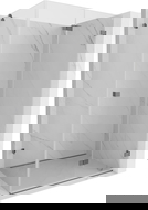 Mexen Lunar-F dešinė sulankstoma dušo kabina 90 x 70 cm, permatoma, pilkojo metalo - 836-090-070-95-00-P