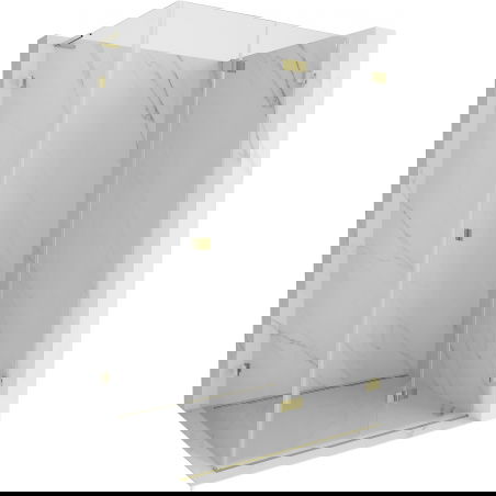 Mexen Lunar-F L dušo kabina sulankstoma dešinė 90 x 80 cm, skaidrus, auksinis - 836L-090-080-50-00-P