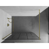 Mexen Kioto dušo sienelė Walk-in 70 x 200 cm, juodas raštas 8 mm, auksinė - 800-070-101-50-78