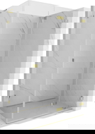 Mexen Lunar-F L dešinysis sulankstomas dušo kabinas, 95 x 80 cm, skaidrus, auksinis - 836L-095-080-50-00-P