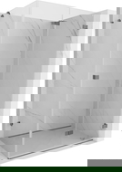 Mexen Lunar-F sulankstoma dešinė dušo kabina 100 x 90 cm, skaidri, gun metal - 836-100-090-95-00-P