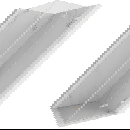 Mexen Lunar-F sulankstoma dušo kabina dešinė 80 x 80 cm, skaidri, šlifuotas nikelis - 836-080-080-97-00-P