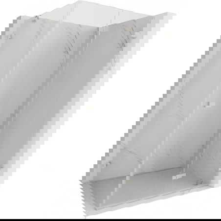 Mexen Lunar-F sulankstoma dušo kabina dešinė 85 x 80 cm, skaidri, šepečiu nikelis - 836-085-080-97-00-P