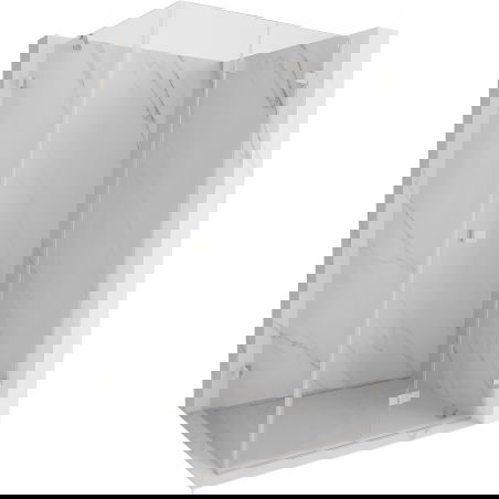 Mexen Lunar-F sulankiojama dušo kabina, dešinė 90 x 80 cm, permatoma, šlifuotas nikelis - 836-090-080-97-00-P