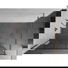 Mexen Kioto dušo sienelė 100 x 200 cm, Skaidrus/Juodas raštas 8 mm, Rožinio aukso - 800-100-101-60-78