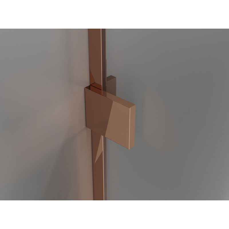 Mexen Lunar-F L sulankstoma dešinė dušo kabina 80 x 70 cm, skaidri, rožinis auksas - 836L-080-070-60-00-P