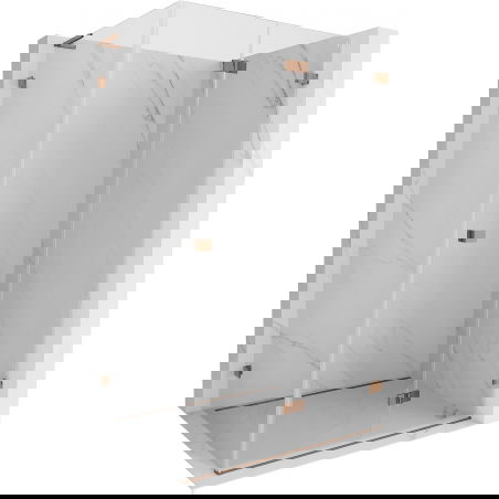 Mexen Lunar-F L suskleidžiama dušo kabina dešinė 1000 x 70 cm, skaidri, rožinis auksas - 836L-100-070-60-00-P