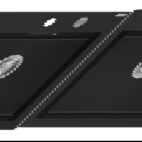 Mexen Elix grindinis plautuvas 1-skyrinis 600 x 500 mm, juodas, chromuotas sifonas - 6525601005-77