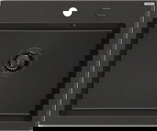 Mexen Elix granitinė vienos kameros kriauklė 600 x 500 mm, juoda/auksinė metalika, juodas sifonas - 6525601005-75-B