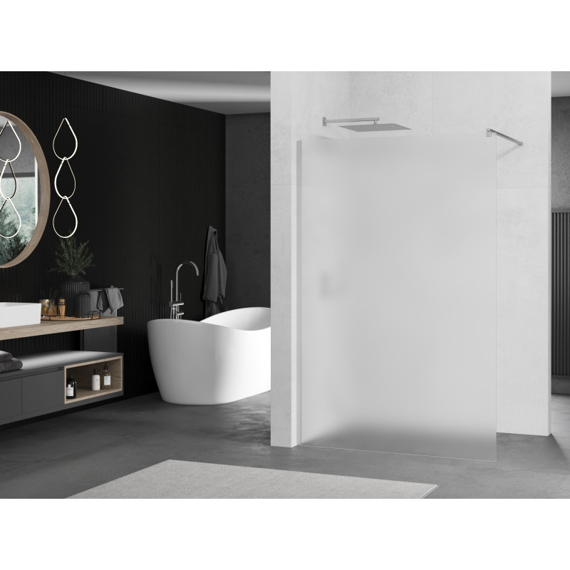 Mexen Kioto dušo siena Walk-in 140 x 200 cm, matinis 8 mm, chromas - 800-140-101-01-30