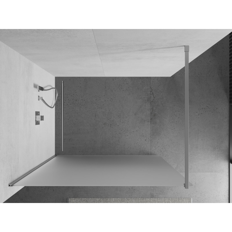Mexen Kioto dušo siena Walk-in 140 x 200 cm, matinis 8 mm, chromas - 800-140-101-01-30