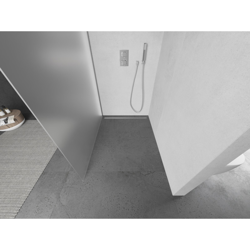 Mexen Kioto dušo siena Walk-in 140 x 200 cm, matinis 8 mm, chromas - 800-140-101-01-30