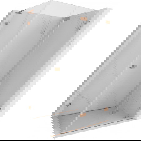 Mexen Lunar-F L sulankstoma dušo kabina dešinė 95 x 80 cm, permatoma, šlifuota varis - 836L-095-080-65-00-P