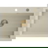 Mexen Elix vienos kameros granito plautuvė 700 x 500 mm, smėlio spalvos, auksinis sifonas - 6526701005-69-G