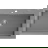 Mexen Elix granitinė vieno dubens plautuvė 800 x 500 mm, pilka, sifonas chromas - 6527801005-71