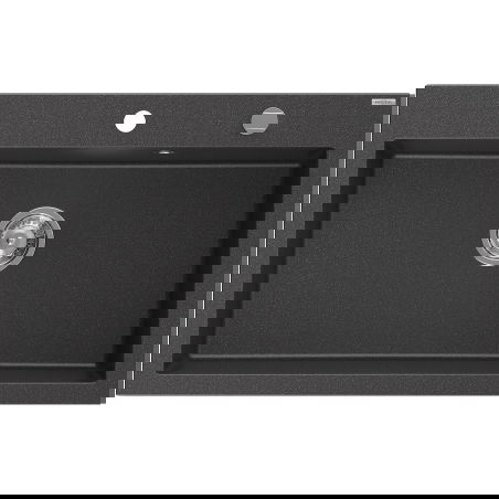 Mexen Elix granitinė vienos kameros kriauklė 800 x 500 mm, juoda su taškeliais, chromuotas sifonas - 6527801005-76