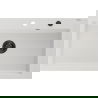 Mexen Elix granitinė virtuvės kriauklė 1-sekcijos 800 x 500 mm, balta, juodas sifonas - 6527801005-20-B