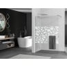 Mexen Kioto+ dušo pertvara su lentyna Walk-in 90 x 200 cm, baltas raštas, chromas - 800-090-121-01-85