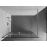 Mexen Kioto+ dušo pertvara su lentyna Walk-in 90 x 200 cm, baltas raštas, chromas - 800-090-121-01-85