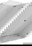 Mexen Lunar-F L sulankstoma dušo kabina dešinė 90 x 80 cm, permatoma, gun pilka šlifuota - 836L-090-080-66-00-P