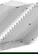 Mexen Lunar-F L sulankstoma dešimtukų kabina, dešinė, 90 x 70 cm, skaidri, šautuvas metalo - 836L-090-070-95-00-P