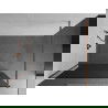 Mexen Kioto dušo sienelė 130 x 200 cm, Grafito 8 mm, Rožinio aukso - 800-130-101-60-40