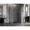 Mexen Lunar-F L sulankstoma dušo kabina dešinė 100 x 90 cm, skaidri, gun metal - 836L-100-090-95-00-P