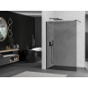 Mexen Kioto dušo kabinos siena Walk-in 140 x 200 cm, grafitas 8 mm, juoda - 800-140-101-70-40