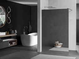 Mexen Kioto dušo siena Walk-in 130 x 200 cm, veidrodis 8 mm, chromas - 800-130-101-01-50