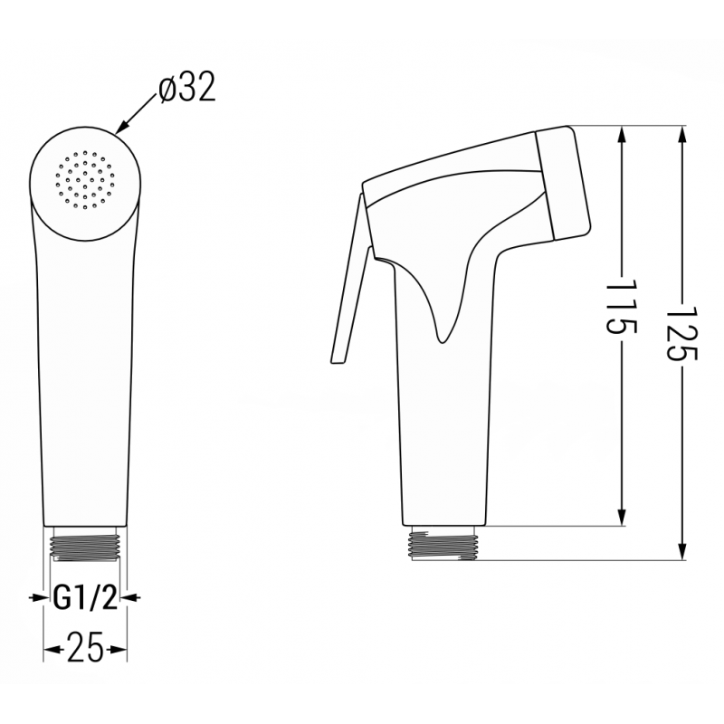Mexen R-76 bidė rankenėlė, chromas - 79576-00