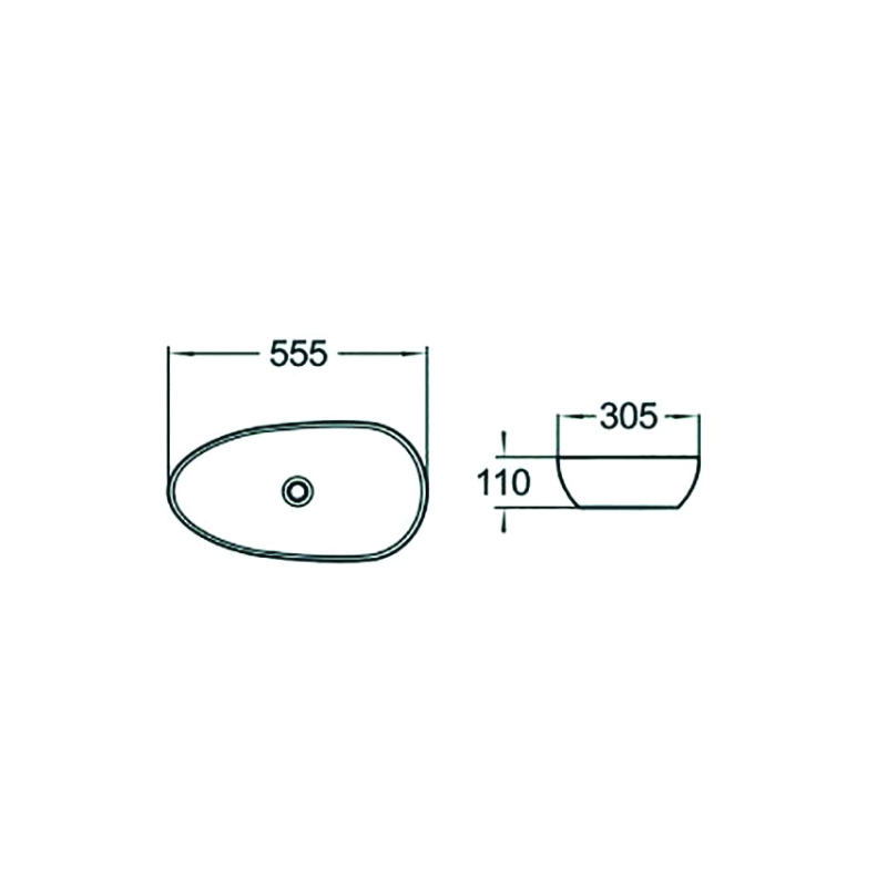 Mexen Lucia antstalinio tipo praustuvas 55 x 30 cm, baltas - 21925500