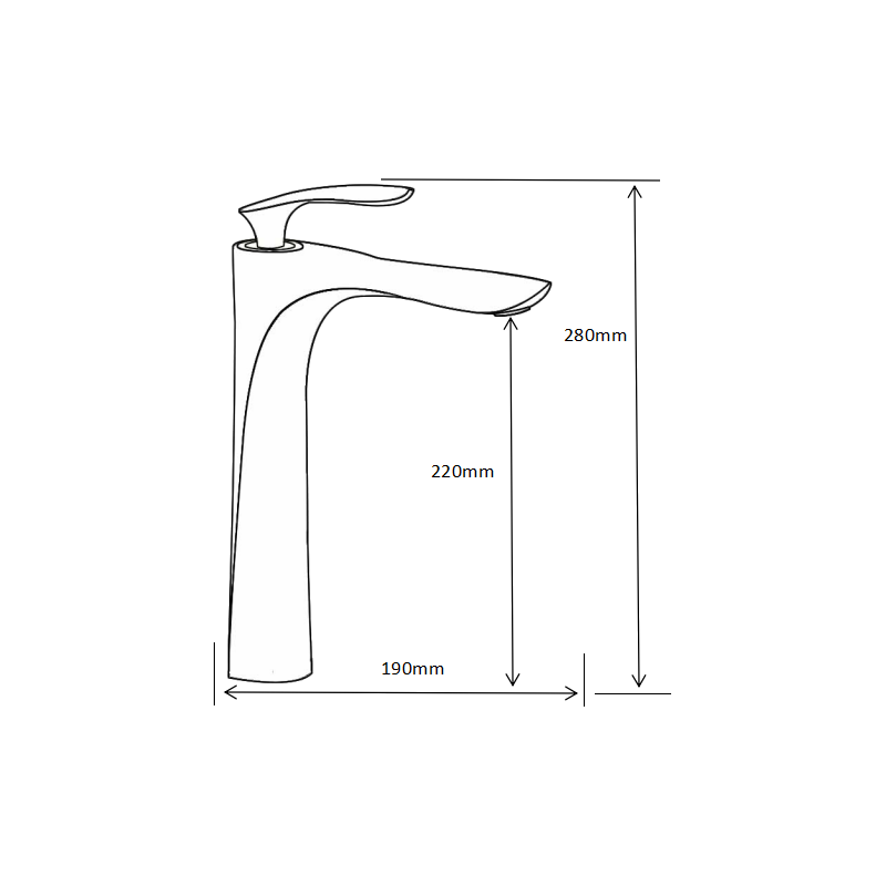Mexen Lily aukšta vonios maišytuvas, chromas - 73610-00