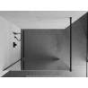Mexen Kioto dušo sienelė Walk-in 130 x 200 cm, veidrodis 8 mm, juoda - 800-130-101-70-50