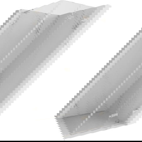 Mexen Lunar-F L sulankstomas dušo kabinas, dešinysis 100 x 100 cm, permatomas, šlifuotas nikelis - 836L-100-100-97-00-P